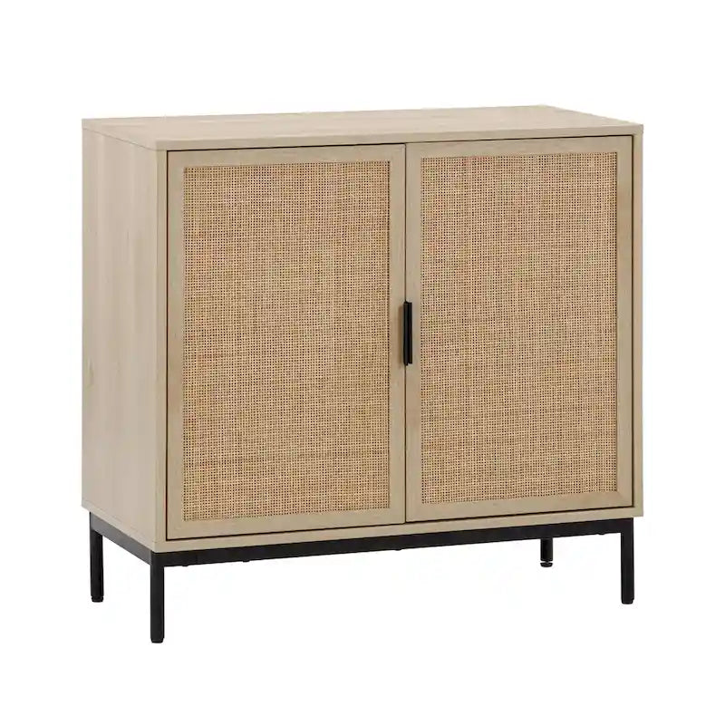 Meubles de rangement de style bohème pour entrée, buffets de cuisine, meubles TV ou armoires décoratives en rotin avec pieds en métal