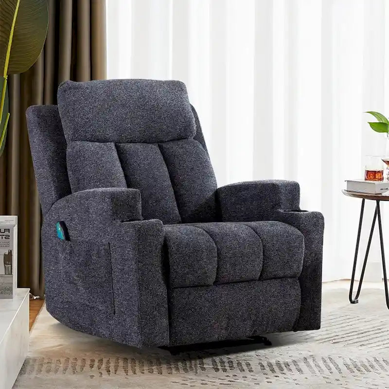 Fauteuil de massage inclinable avec fonctions de chauffage et de vibration, Canapé manuel