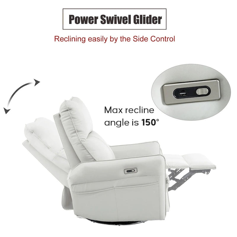 Fauteuil inclinable pivotant électrique