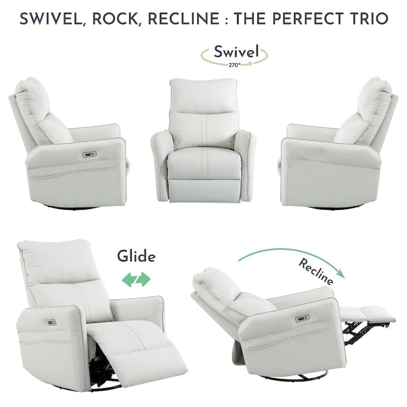 Fauteuil inclinable pivotant électrique