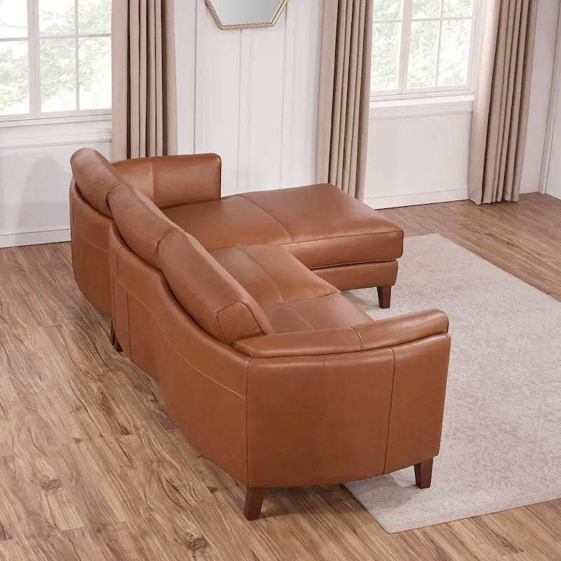 Canapé-relax en cuir de qualité supérieure, avec rembourrage en duvet, mousse à mémoire de forme et ressorts.