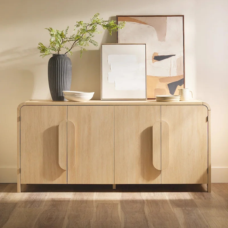 Buffet d'angle arrondi moderne de 162 cm