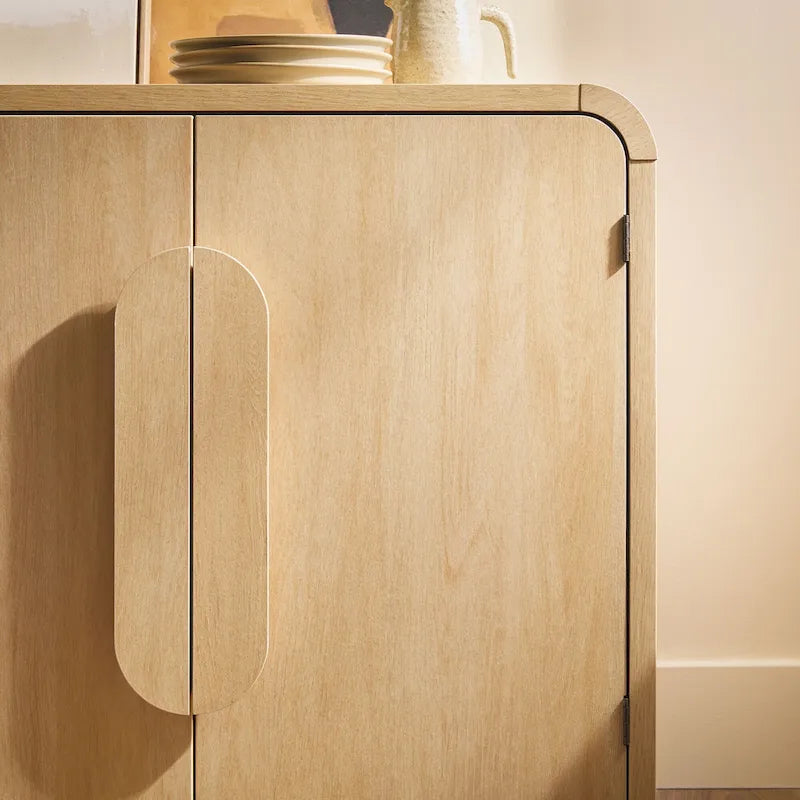 Buffet d'angle arrondi moderne de 162 cm