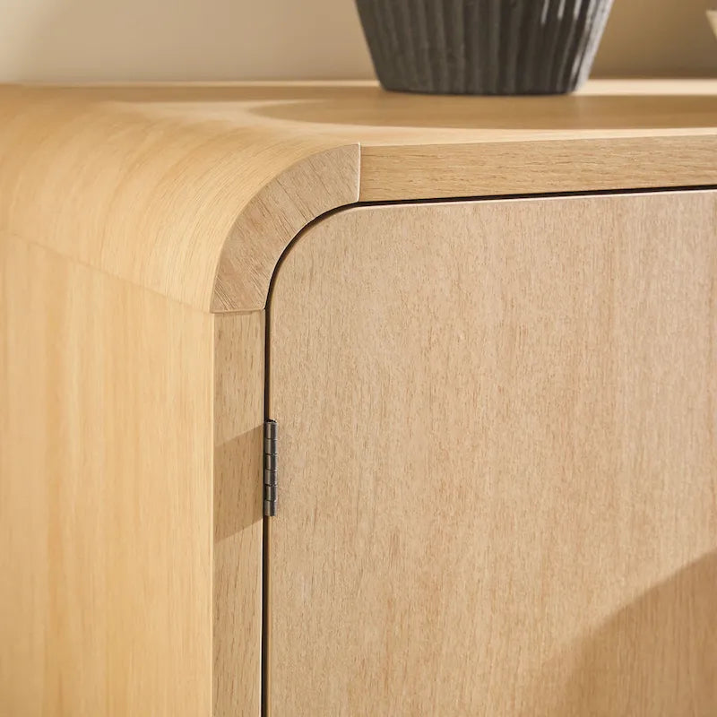 Buffet d'angle arrondi moderne de 162 cm