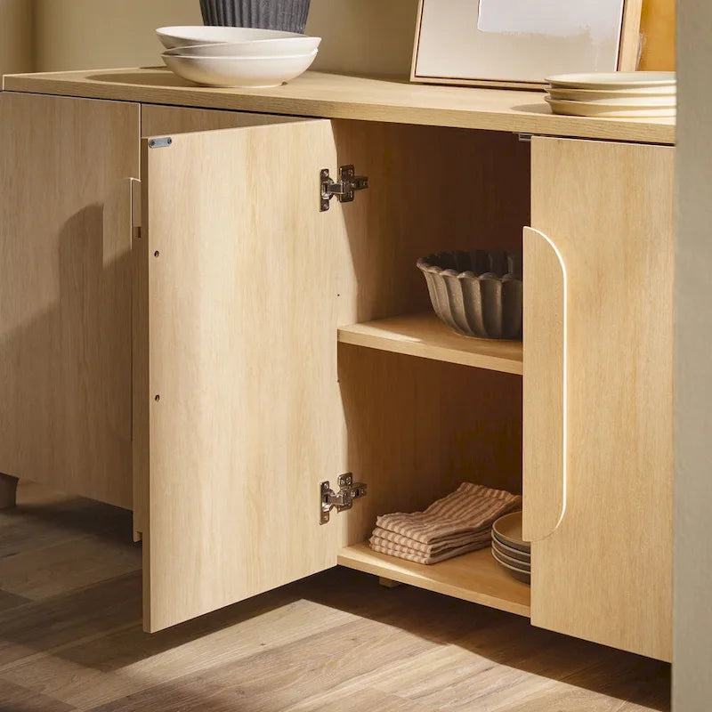 Buffet d'angle arrondi moderne de 162 cm