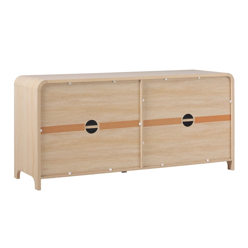 Buffet d'angle arrondi moderne de 162 cm