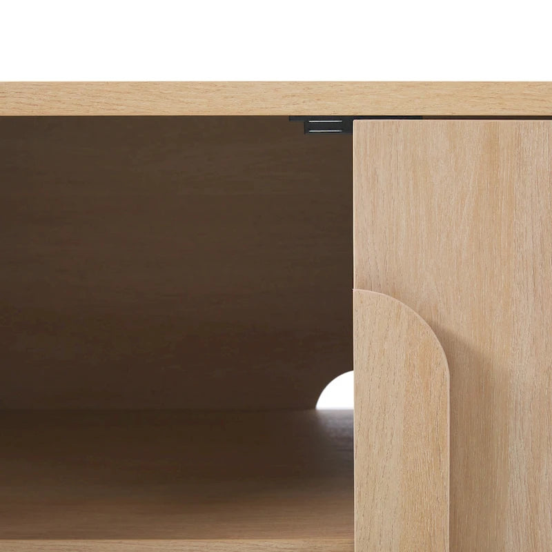 Buffet d'angle arrondi moderne de 162 cm