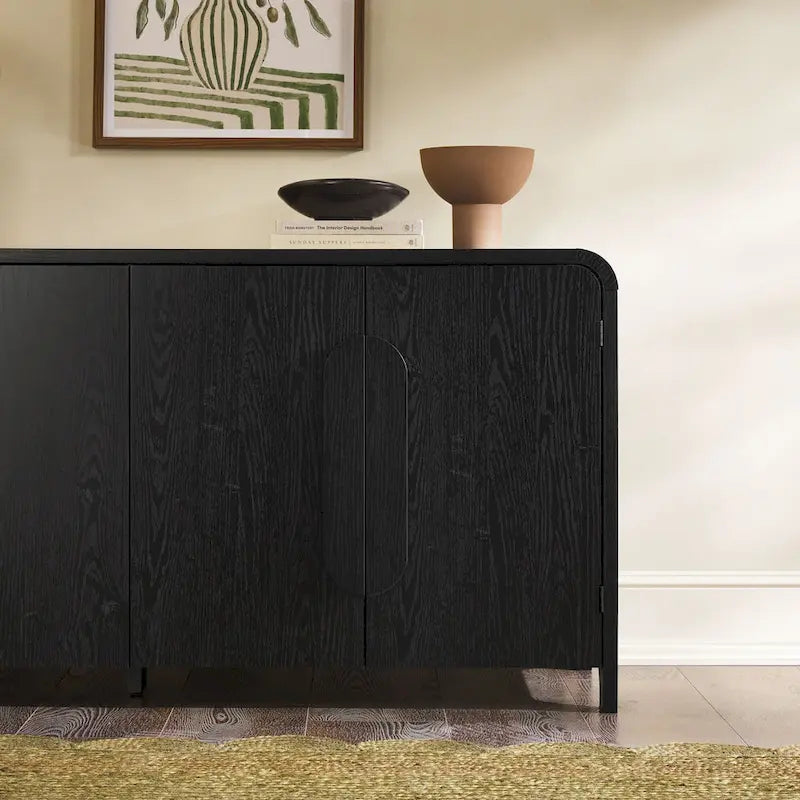 Buffet d'angle arrondi moderne de 162 cm