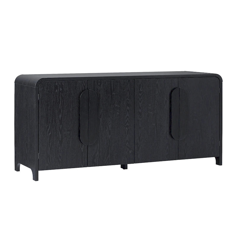 Buffet d'angle arrondi moderne de 162 cm