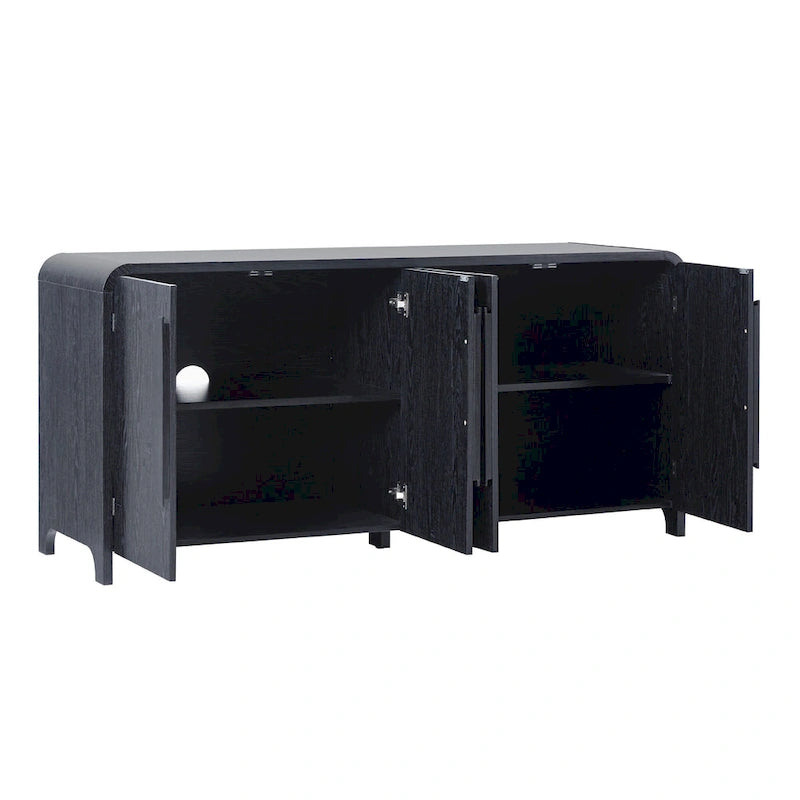 Buffet d'angle arrondi moderne de 162 cm