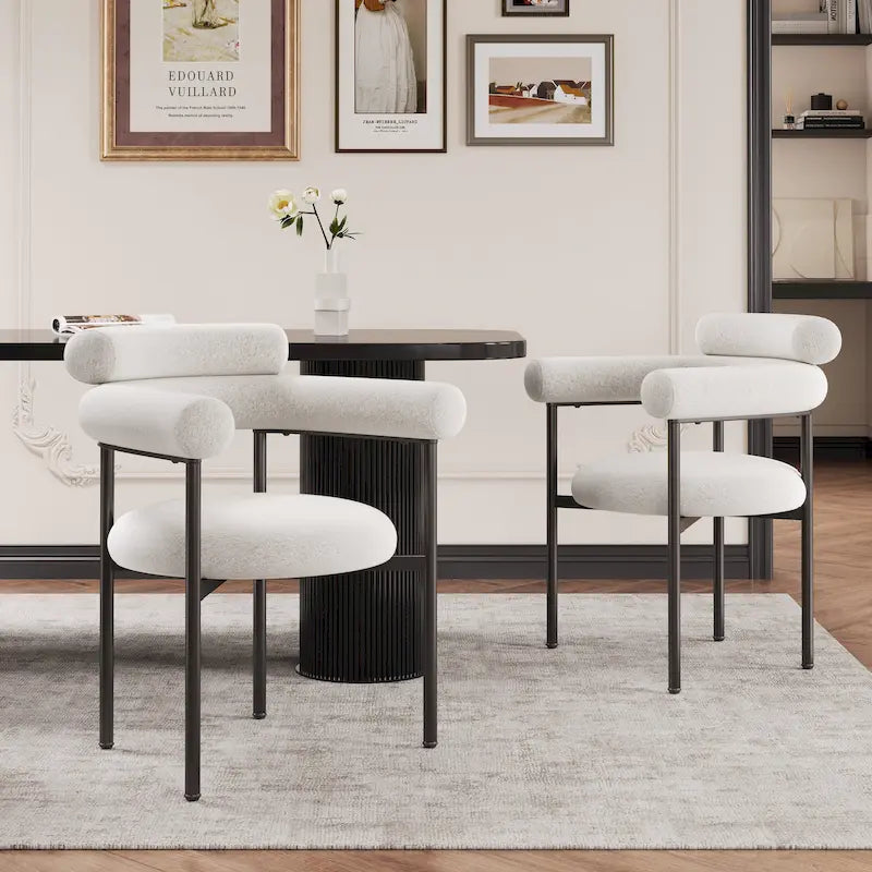 Fauteuil en tissu moderne avec pieds en métal