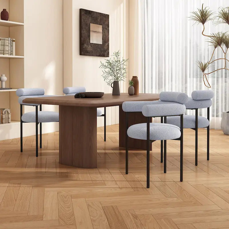 Fauteuil en tissu moderne avec pieds en métal