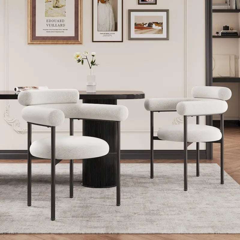 Fauteuil en tissu moderne avec pieds en métal
