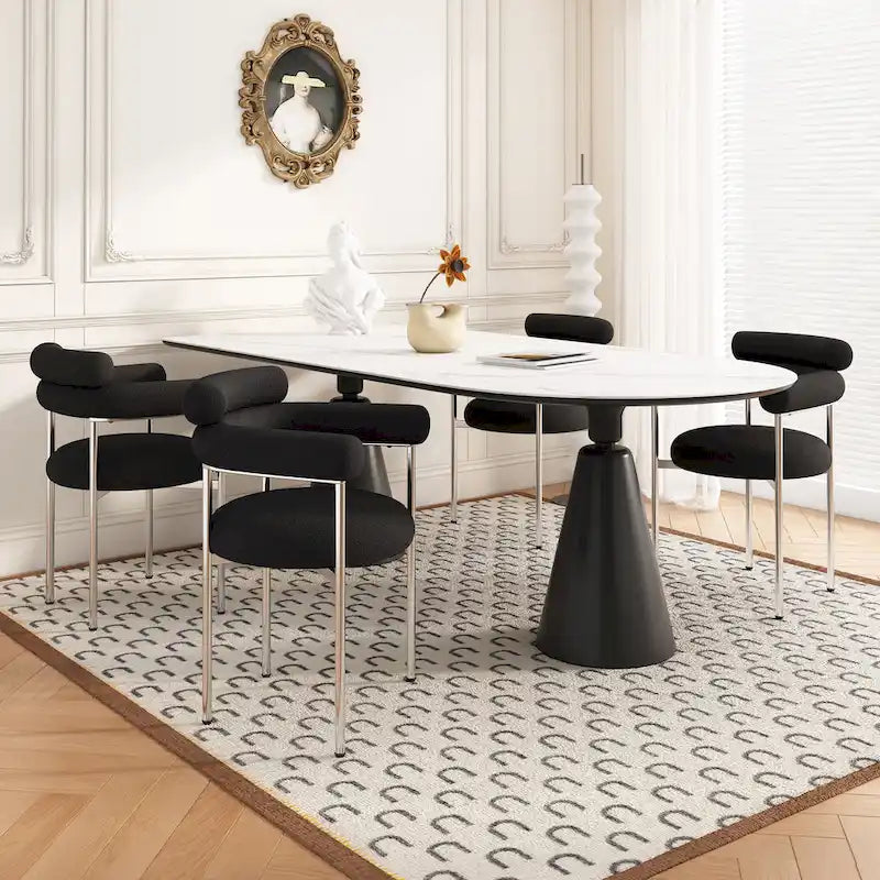 Fauteuil en tissu moderne avec pieds en métal