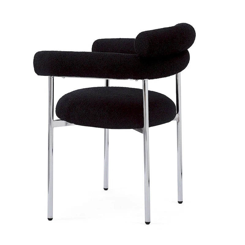 Fauteuil en tissu moderne avec pieds en métal