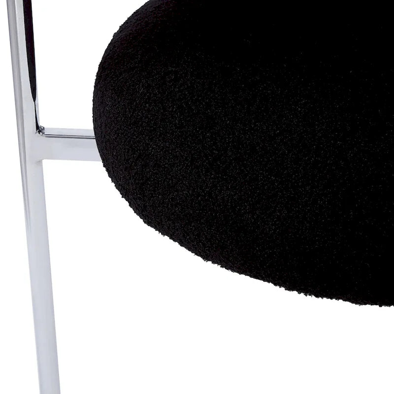 Fauteuil en tissu moderne avec pieds en métal