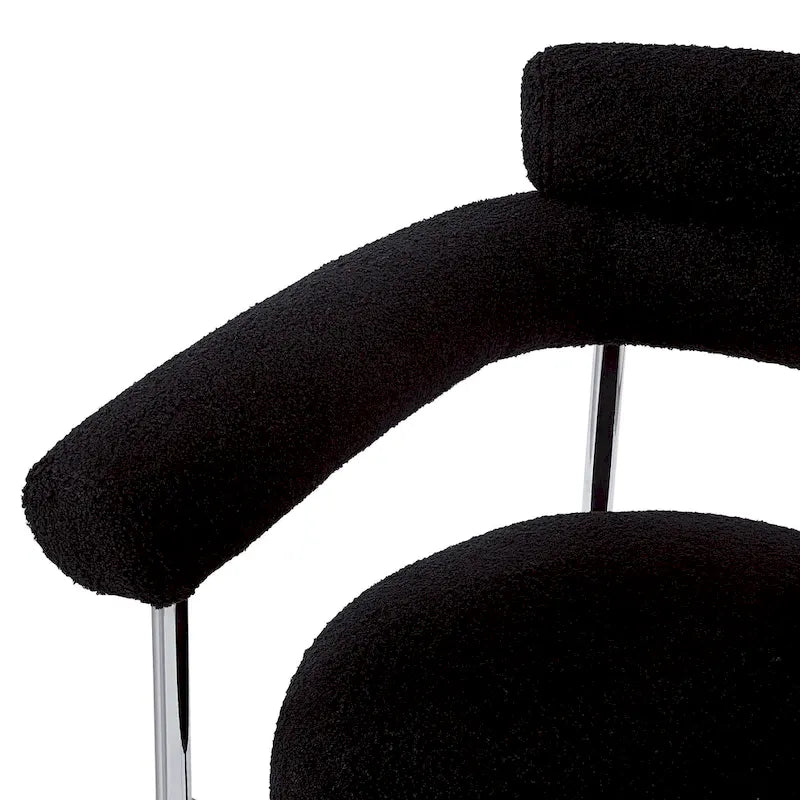 Fauteuil en tissu moderne avec pieds en métal