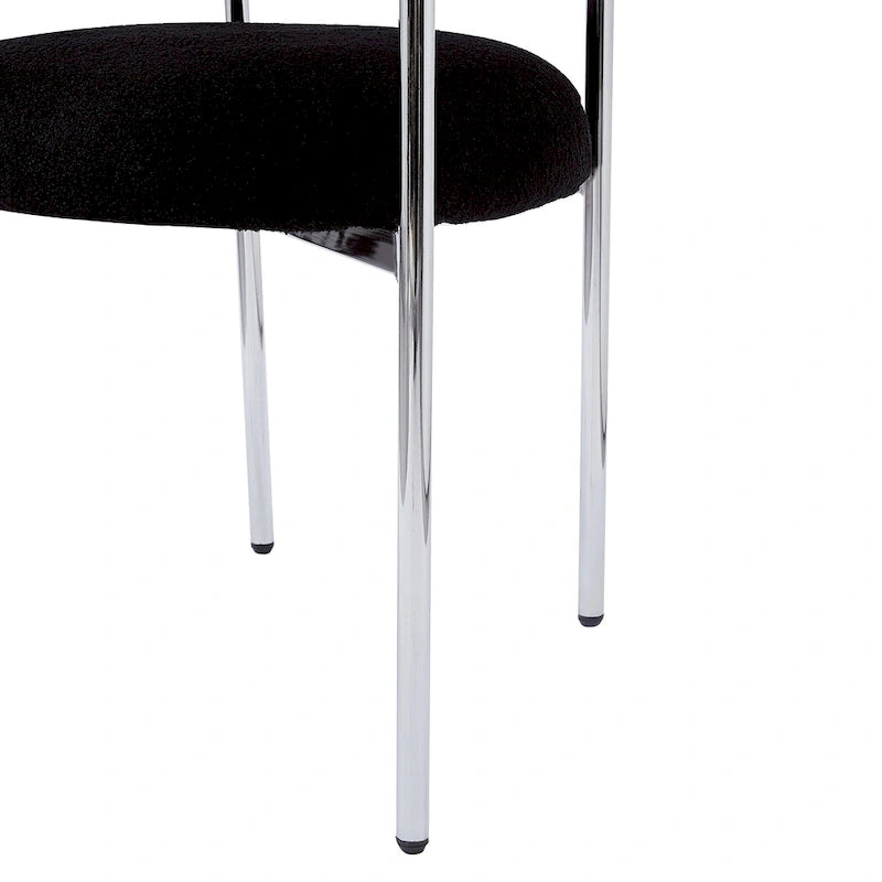 Fauteuil en tissu moderne avec pieds en métal