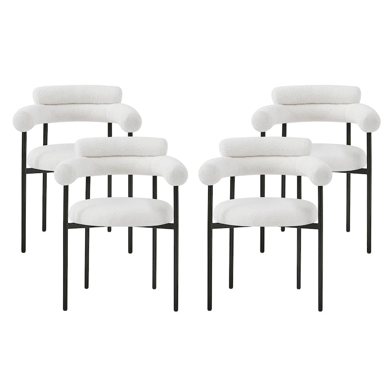 Fauteuil en tissu moderne avec pieds en métal