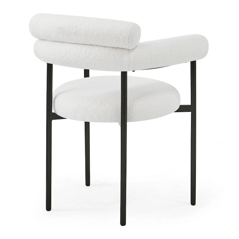 Fauteuil en tissu moderne avec pieds en métal