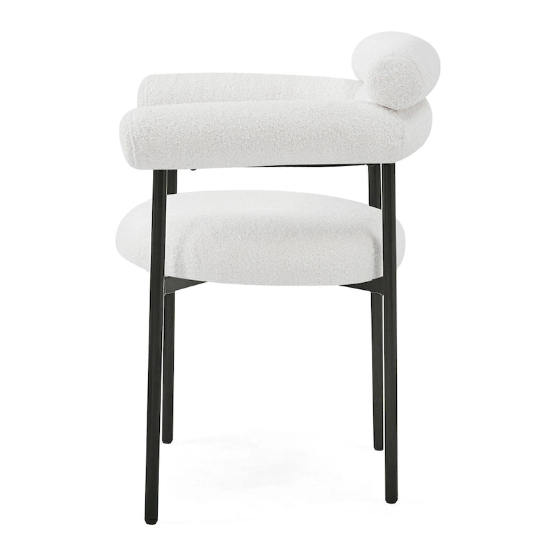Fauteuil en tissu moderne avec pieds en métal