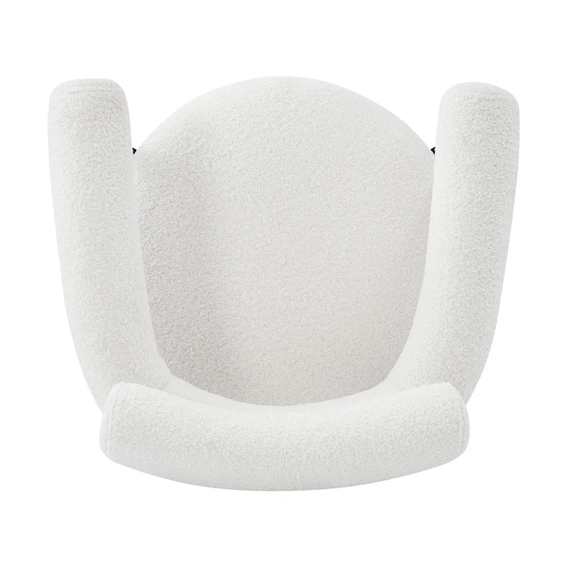 Fauteuil en tissu moderne avec pieds en métal
