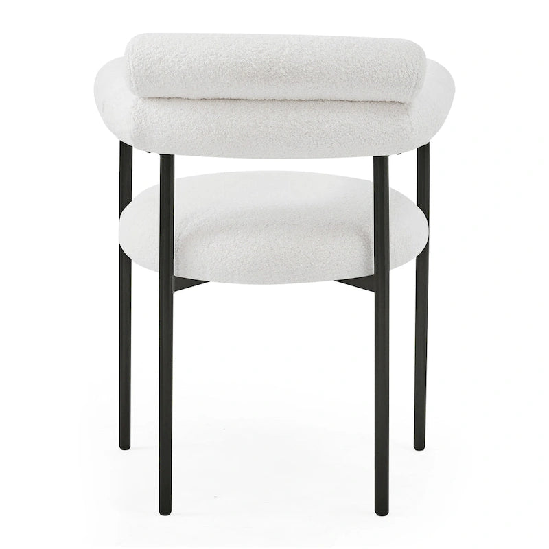 Fauteuil en tissu moderne avec pieds en métal