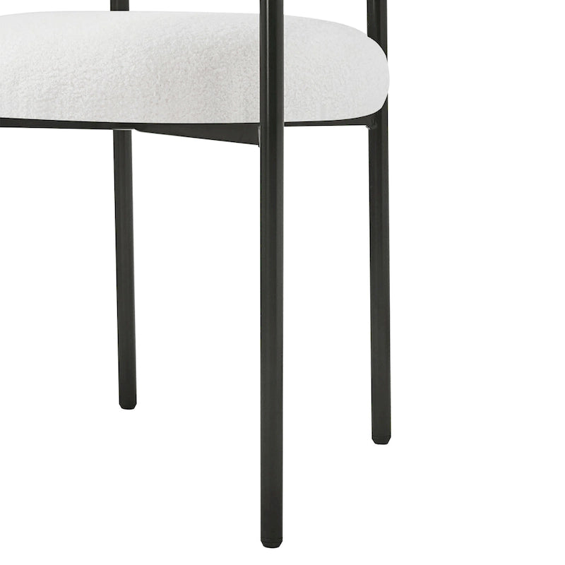 Fauteuil en tissu moderne avec pieds en métal