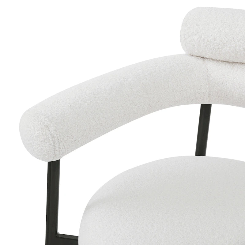 Fauteuil en tissu moderne avec pieds en métal