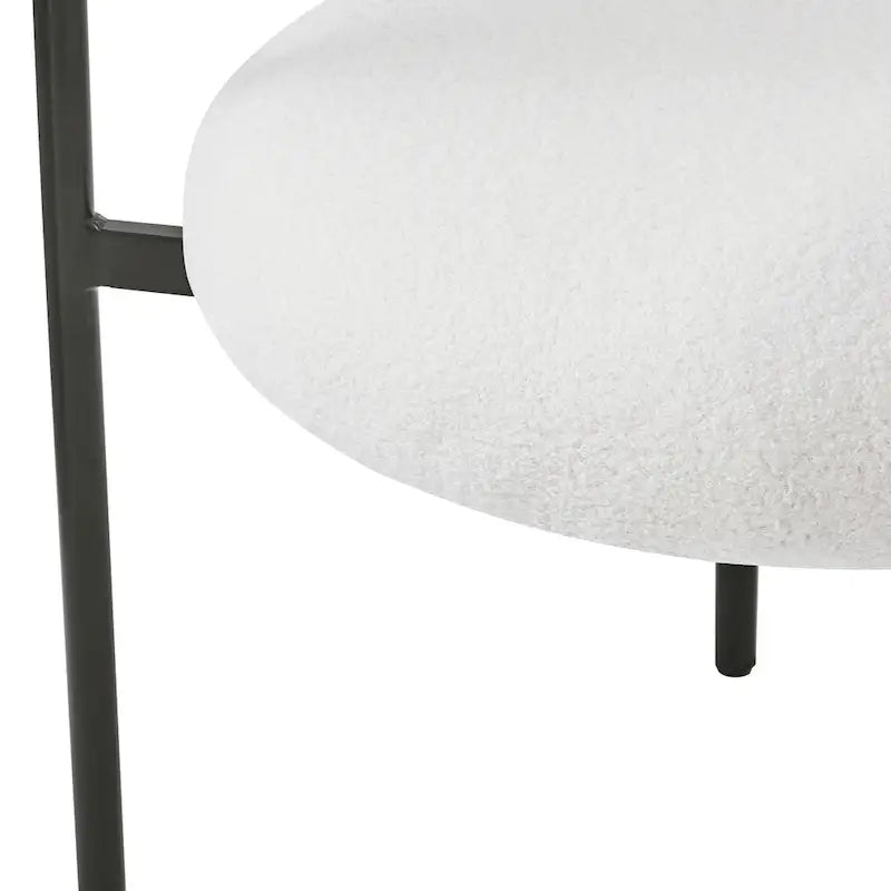 Fauteuil en tissu moderne avec pieds en métal