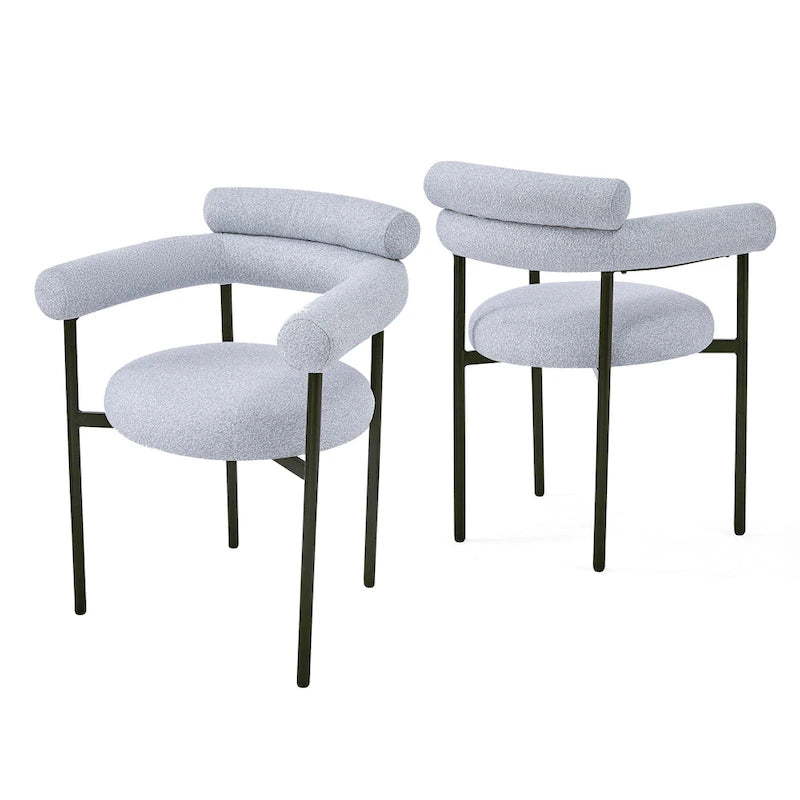 Fauteuil en tissu moderne avec pieds en métal