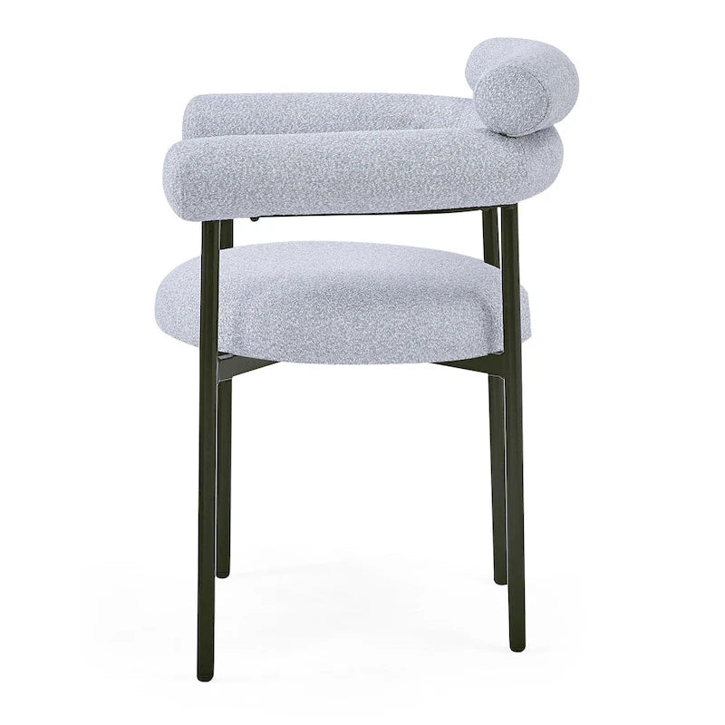 Fauteuil en tissu moderne avec pieds en métal